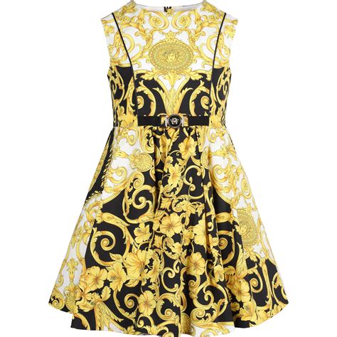 young versace girls baroque tapered dress|Girls' Designer Luxury Dresses & Shirt Dresses .